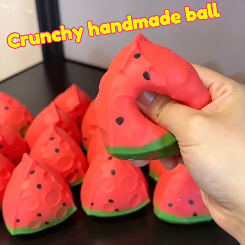 Building Blocks - Wassermelonen-Stressball Knackiger Quetschball Weiches Spielzeug Runde