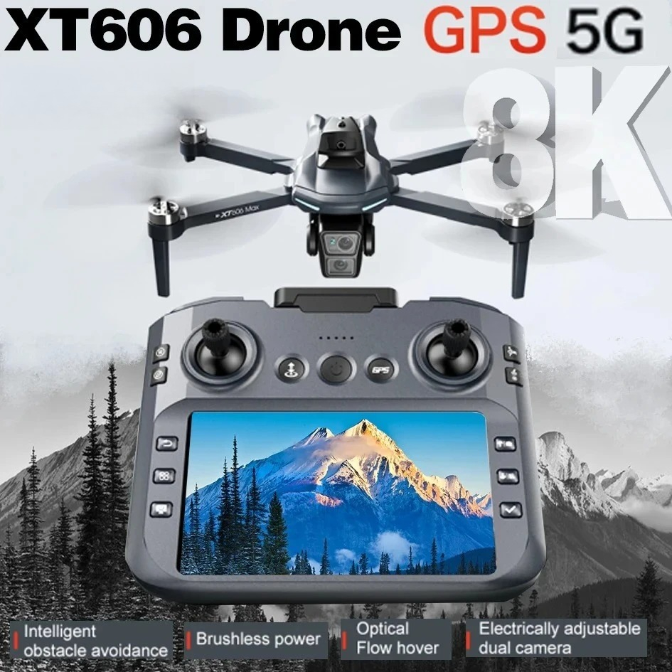 Fpv Brushless Rc Drone 4K - Original XT606 Drohne Professionelle 8K HD