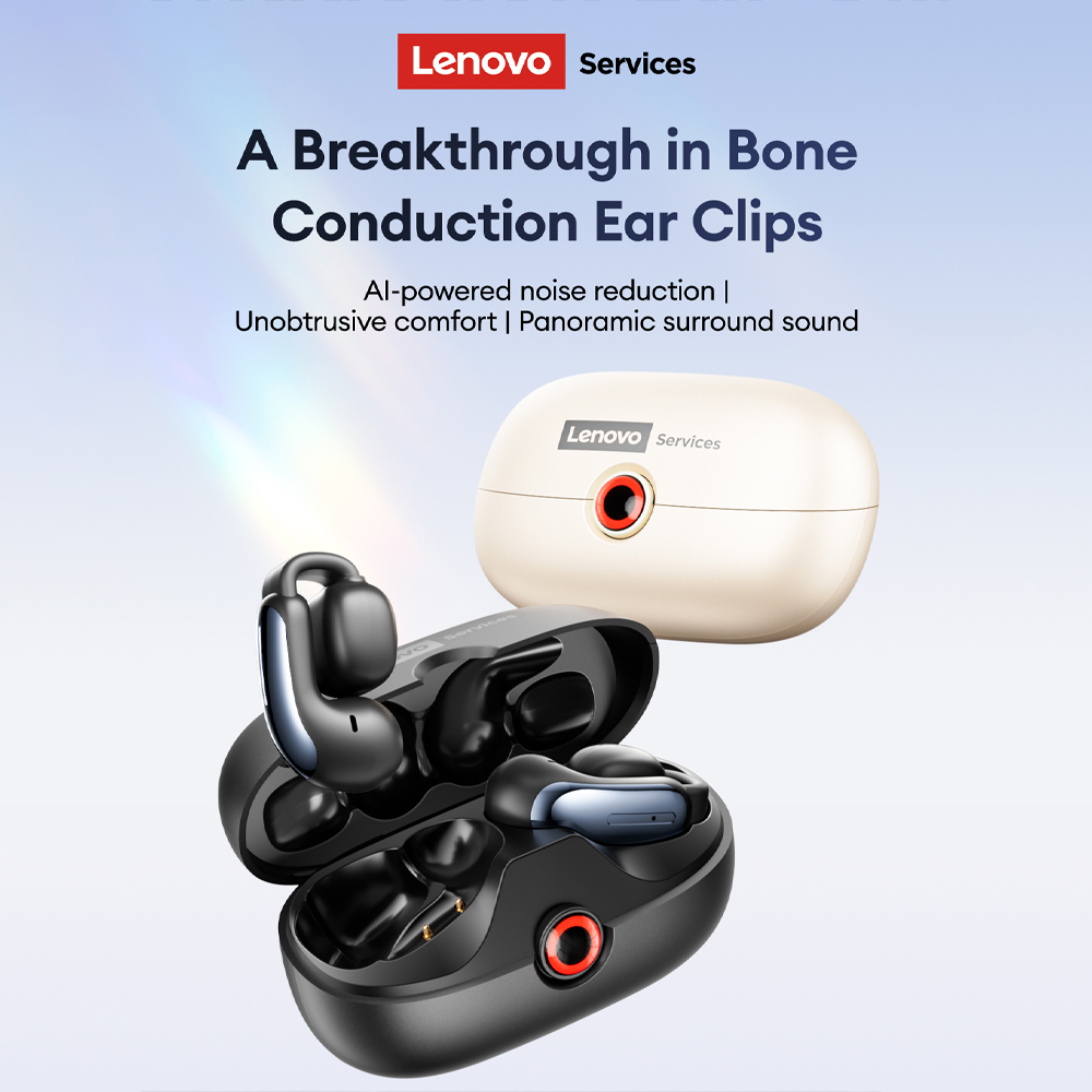 Video Games - Lenovo LES-108 Knochenleitung TWS Ohrclips Kopfhörer