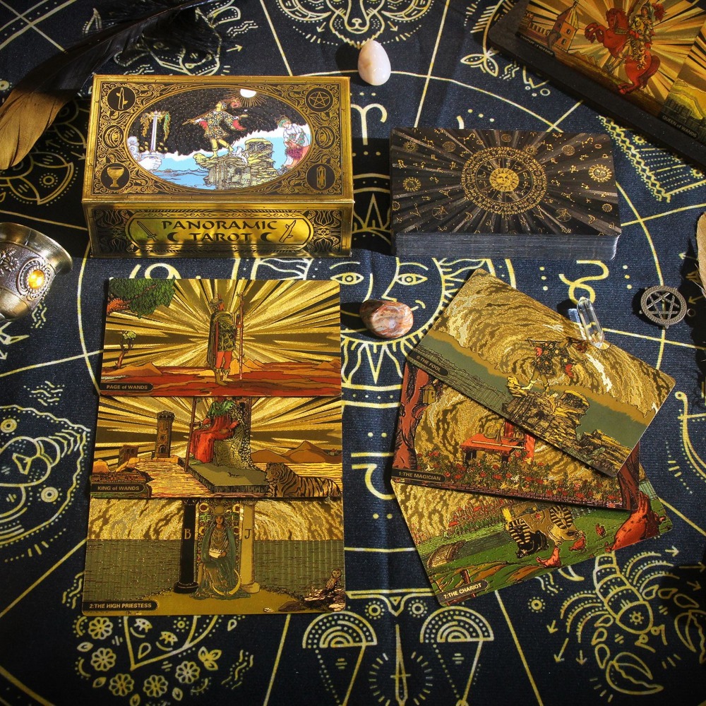 Tarot Cards Deck With Guidebook - Klassische Panoramic Rider Waite 12 *