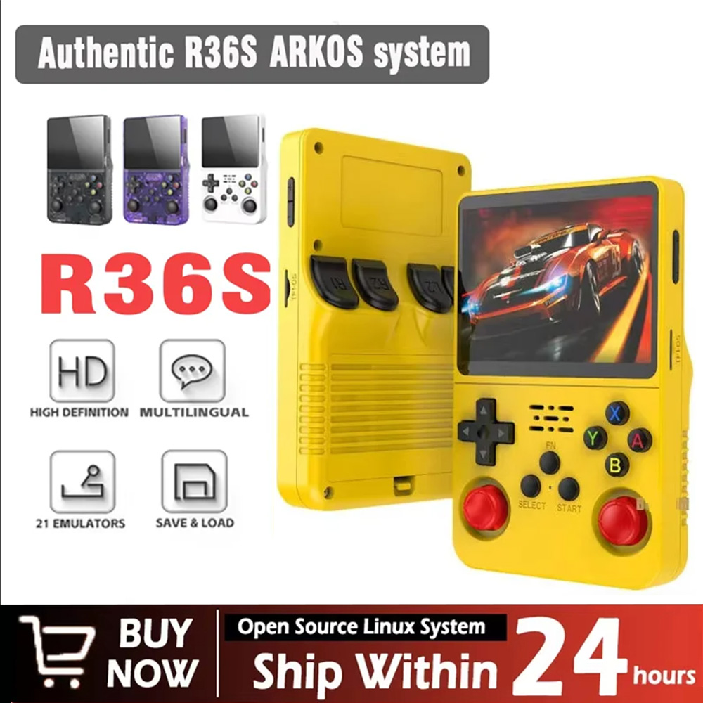 Retro Handheld Game Console R36S - ARKOS R36S Retro Handheld-Spielkonsole mit 3,5-Zoll-IPS-Bildschirm