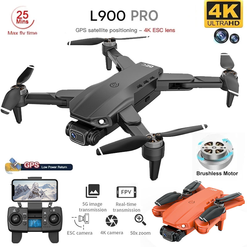 Fpv Brushless Rc Drone 4K - L900 Pro GPS Drone 4K Professionelle