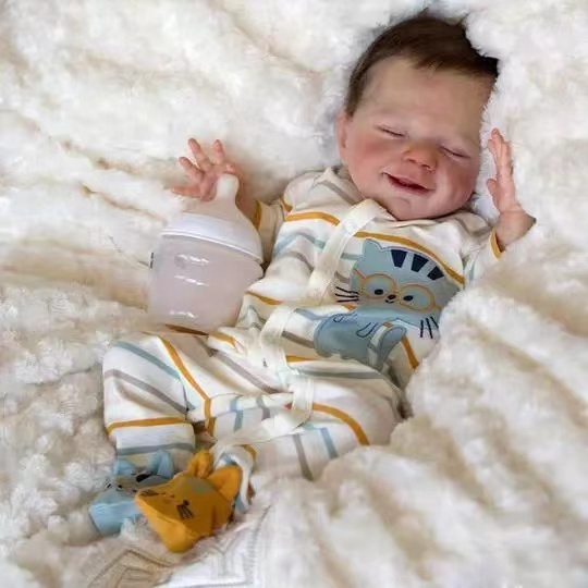 Reborn Baby Doll Silicone Realistic - Mini Silikon-Vinyl-Puppe Reborn Stressabbau Realistische Neugeborenen-Babypuppen