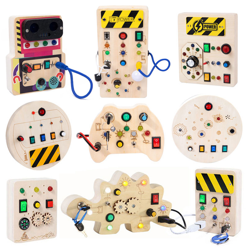 Montessori Wooden Busy Board Toddler - Montessori beschäftigt Board sensorische Spielzeuge aus
