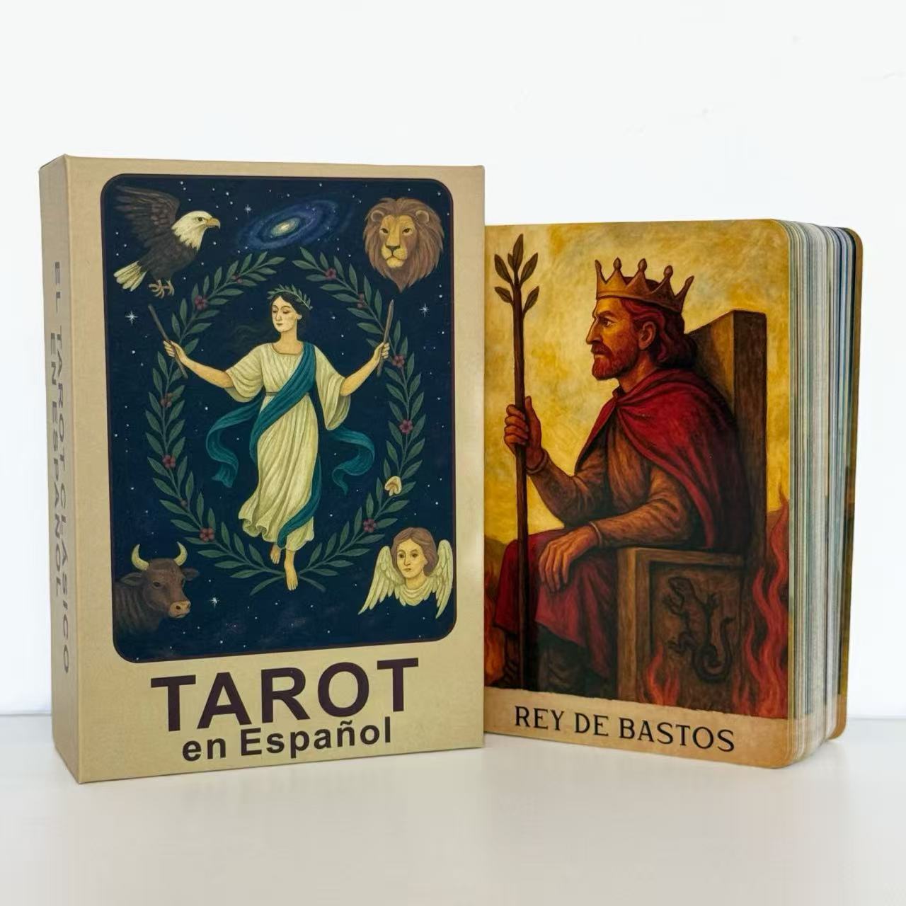 Tarot Cards Deck With Guidebook - Spanisches Tarot-Deck, klassische Tarotkarten mit PDF-Anleitung,