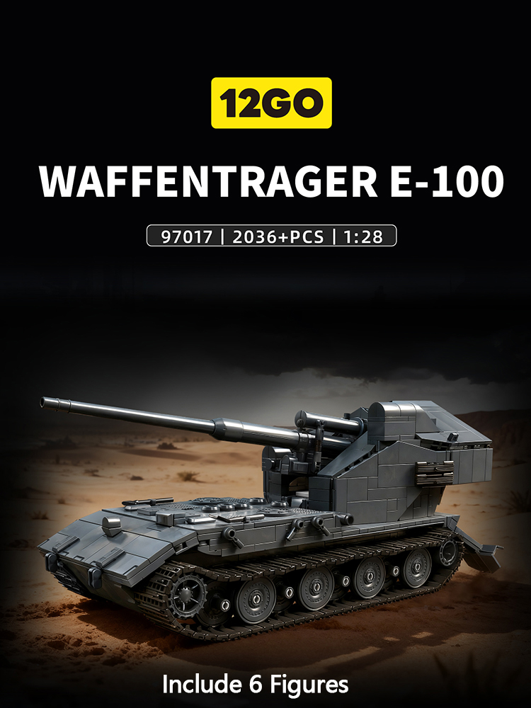 Lego Compatible Military Tank - DIY MOC Waffentrager Militärarmee Haupt-E-100 Schwerer