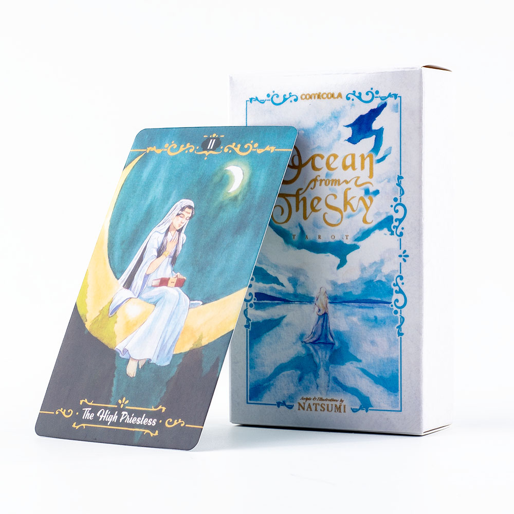 Tarot Cards Deck With Guidebook - 10,3*6 cm großes handgemaltes Aquarell-Tarot-Deck –