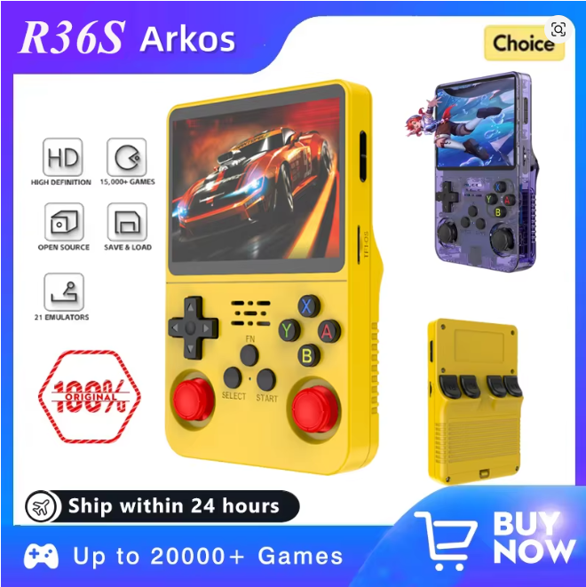 Retro Handheld Game Console R36S - Original Arkos R36S Retro-Spielkonsole 128GB Handheld