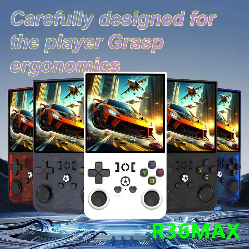Retro Handheld Game Console R36S - 128G R36MAX Handheld-Spielkonsole 4,0-Zoll-Großbildschirm 21000+ Spiele