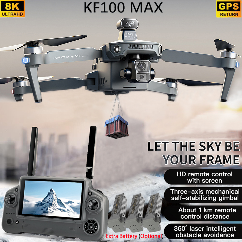 Fpv Brushless Rc Drone 4K - KF100 MAX GPS Drone 4K Kamera