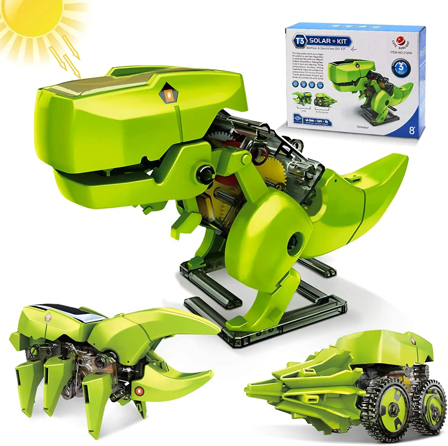 Stem Solar Robot Kit For Kids - Solar-Roboter-Kits, Lernspielzeug, STEM-Modelle, Änderungen, Technologie, Baustein,