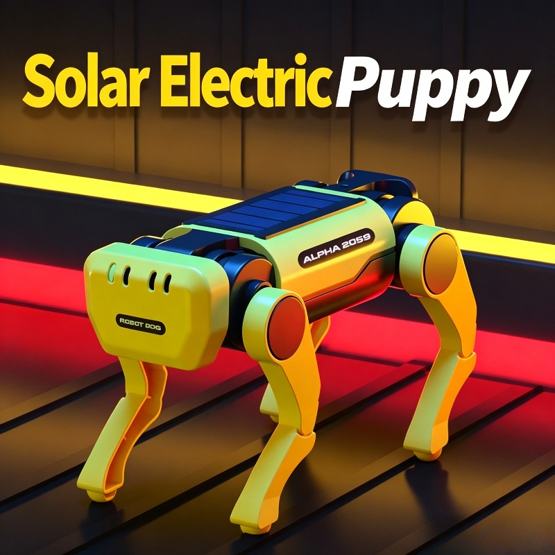 Stem Solar Robot Kit For Kids - DIY Solarbetriebener Laufender Mechanischer Hund Bausatz