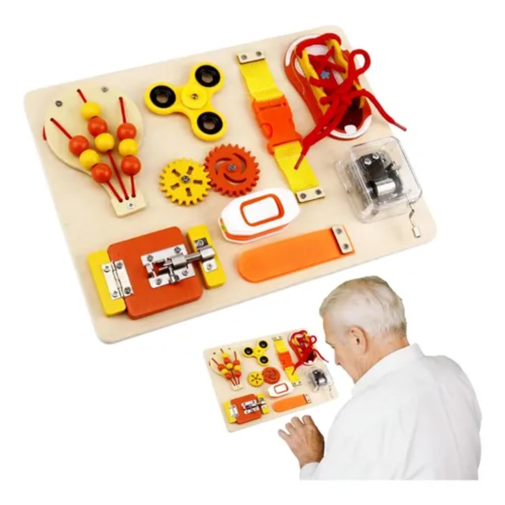 Montessori Wooden Busy Board Toddler - Montessori Holz-Busy-Board Spielzeug für Kleinkinder Sensorisches