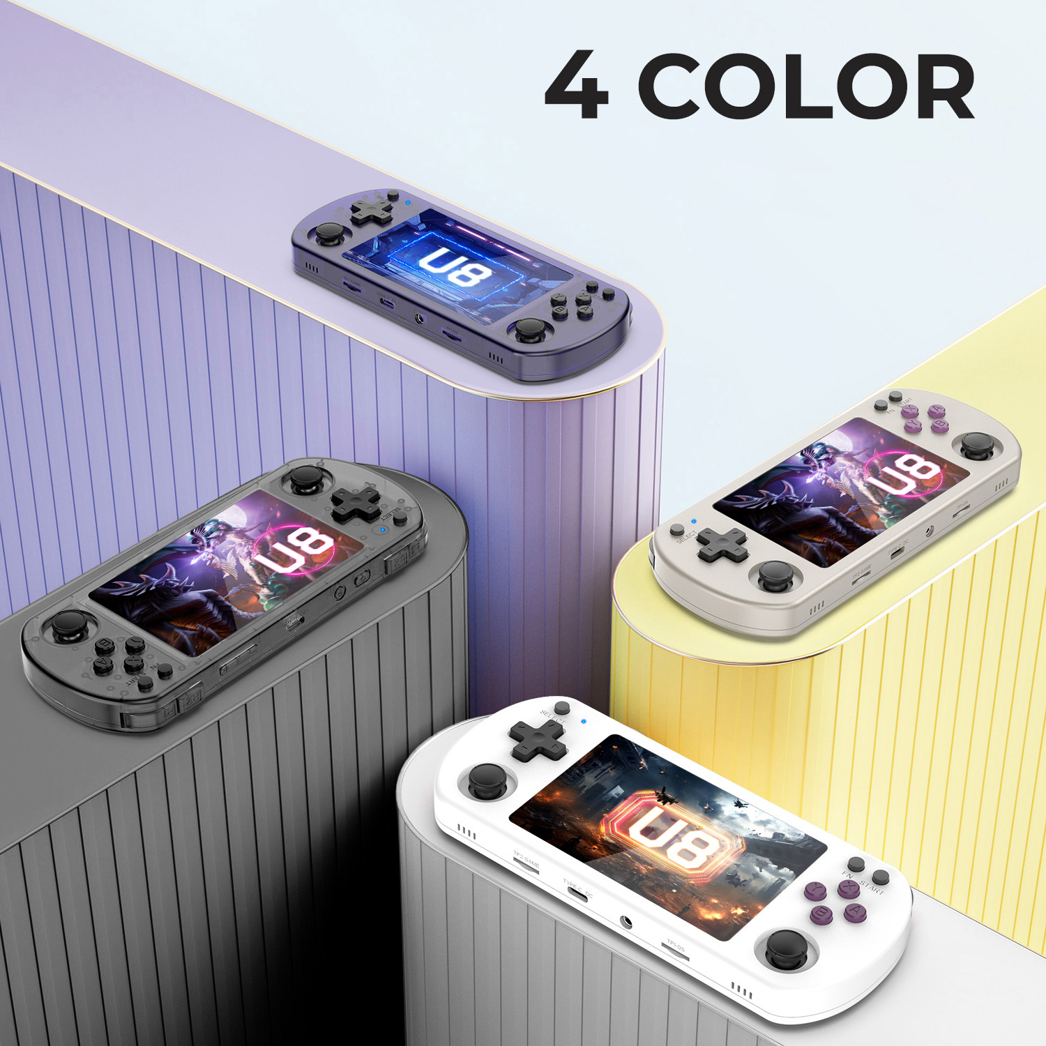 Retro Handheld Game Console R36S - U8 Retro Handheld-Videospielkonsole Linux-System 4,0 Zoll