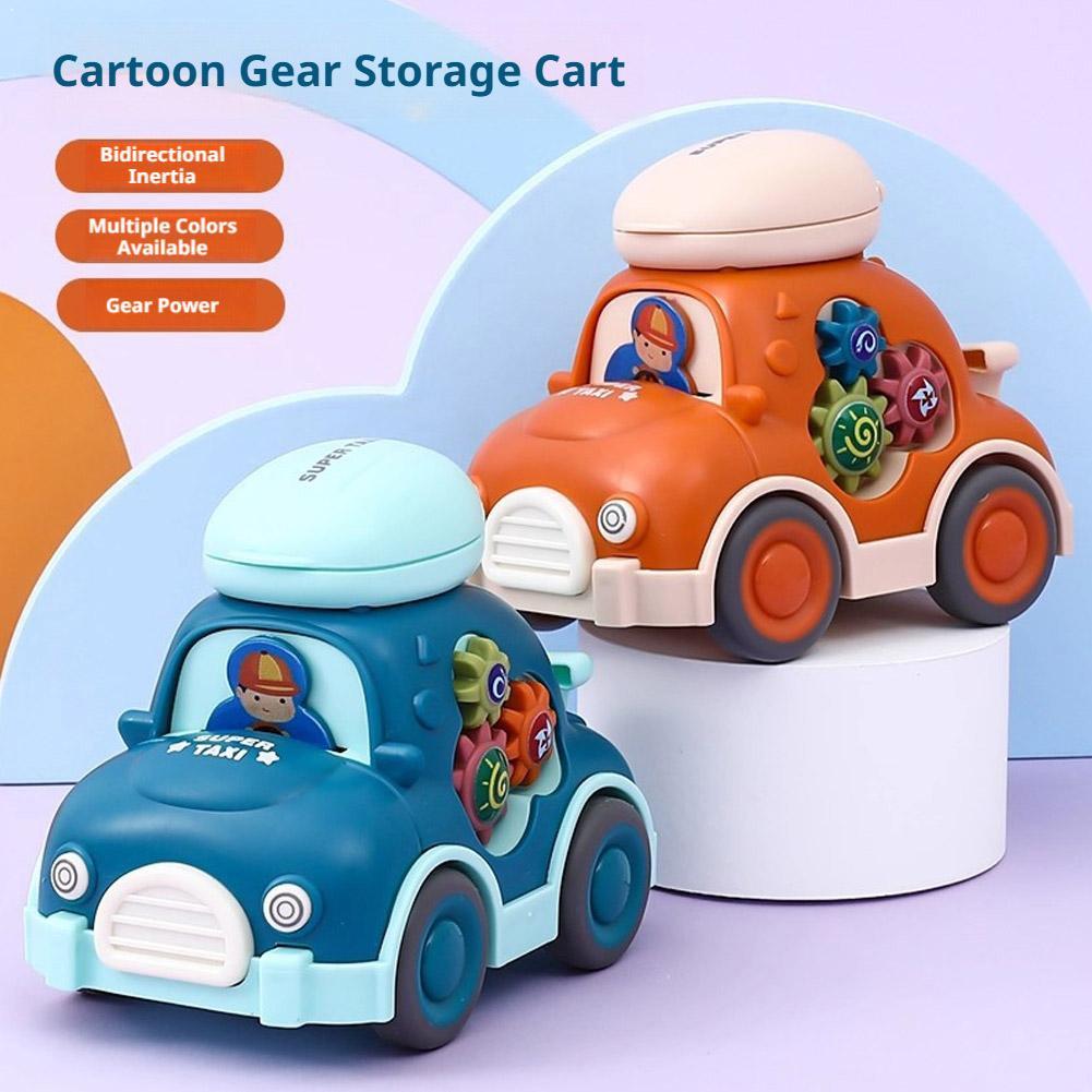Educational Toys - Cartoon Mini Rückzieh-Spielzeugauto, Trägheitsfahrzeuge, Frühpädagogisches Krabbel-Spielzeug