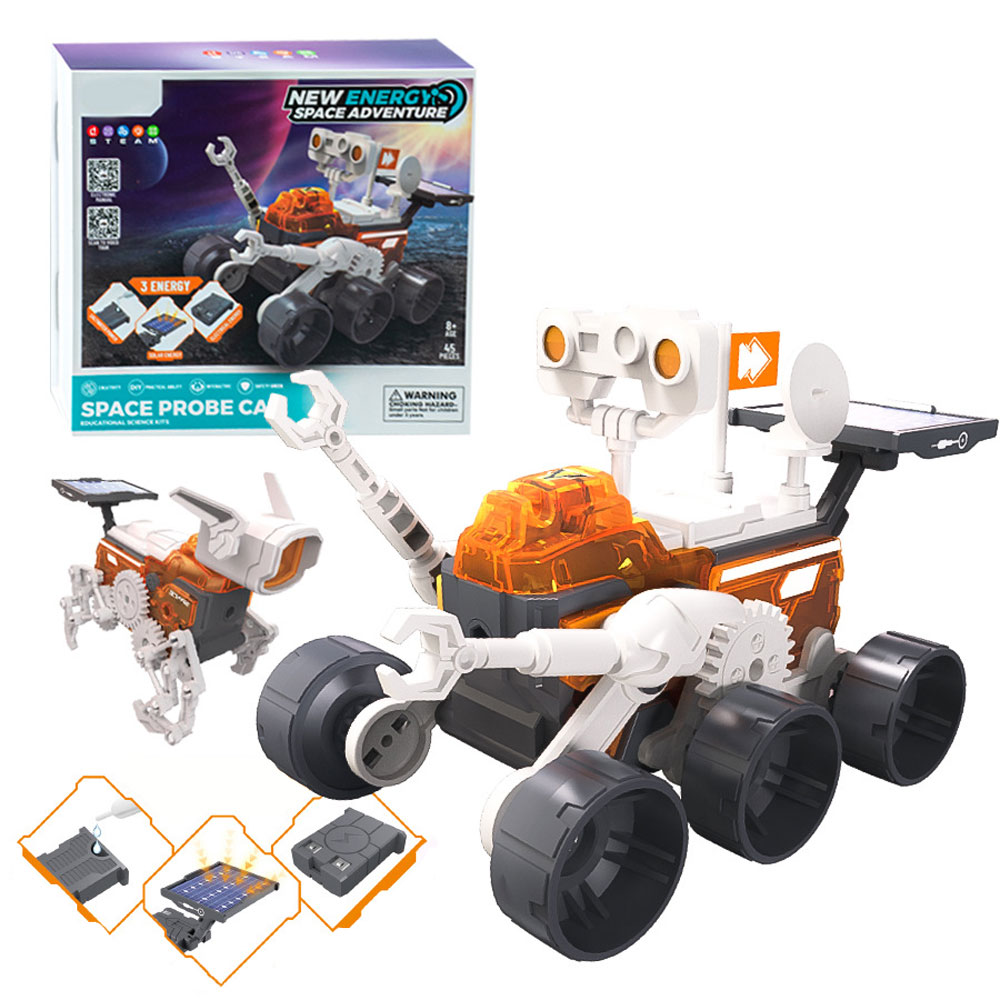 Stem Solar Robot Kit For Kids - Solarbetriebenes STEM-Roboterhund-Set, Erkundungsfahrzeug, DIY, handgefertigte Montage,