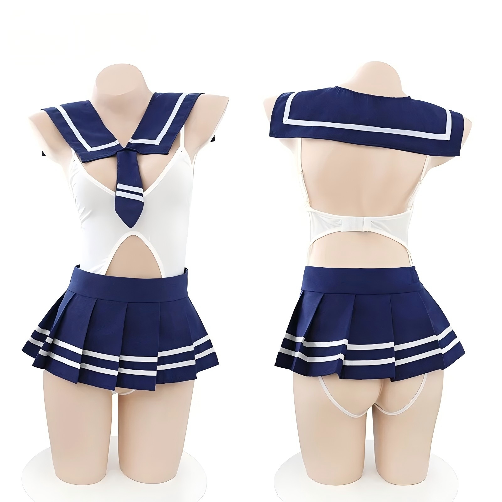 Dolls - Sexy, verführerisches Dienstmädchen-Outfit; sexy Dessous; rückenfreier