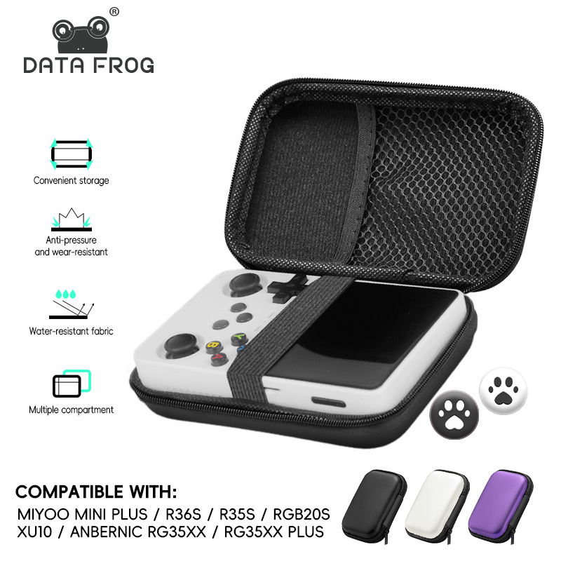 Retro Handheld Game Console R36S - DATA FROG Harte EVA-Schutzhülle für R36S