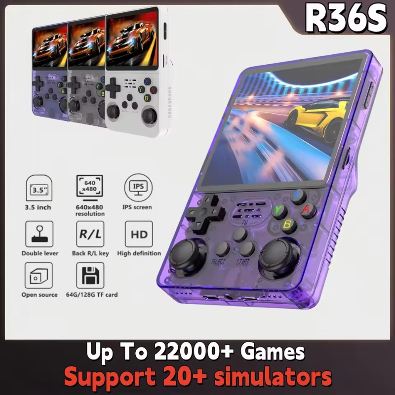 Retro Handheld Game Console R36S - R36S neue Retro-Spielekonsole 3,5-Zoll-Linux-Open-Source-System tragbare Handheld-Spielekonsole