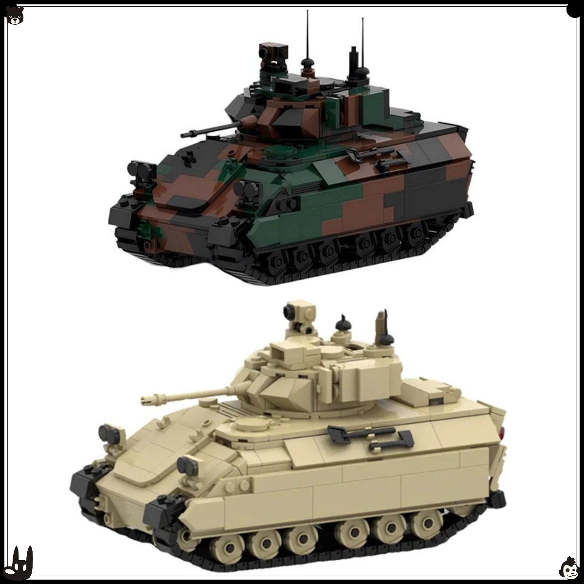 Lego Compatible Military Tank - MOC Military Series Raupen Gepanzerte Aufklärungsfahrzeug