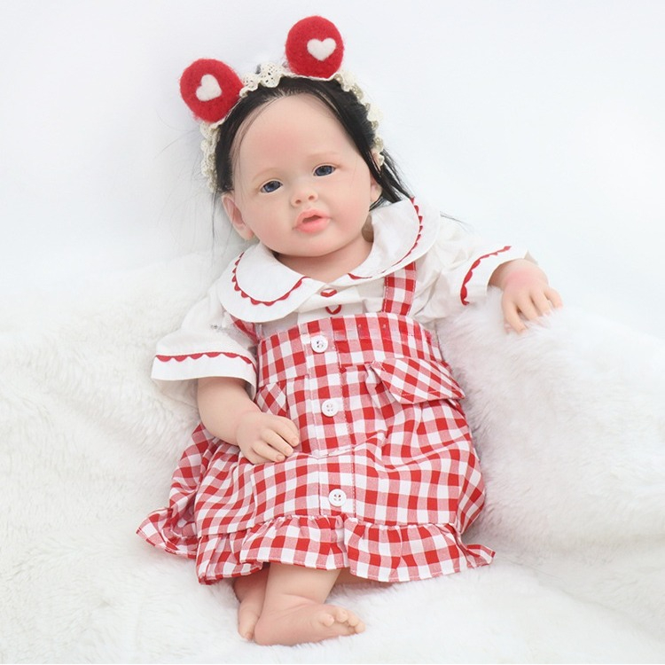 Reborn Baby Doll Silicone Realistic - 22 Zoll Echte Silikon-Reborn-Babypuppe Realistische Babypuppe