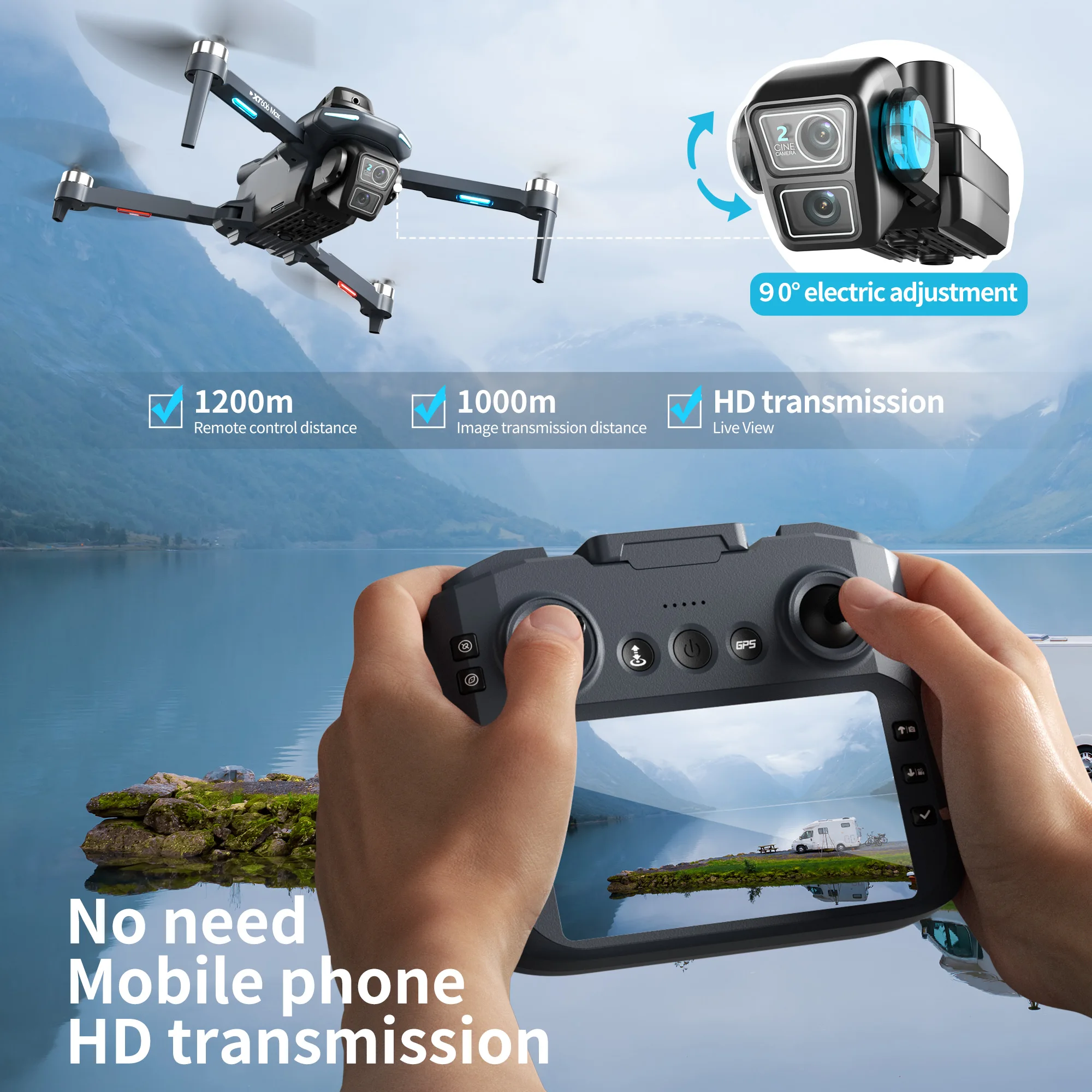 Original XT606 Drohne Professi – Fpv Brushless Rc Drone 4K Bewertung und Preis