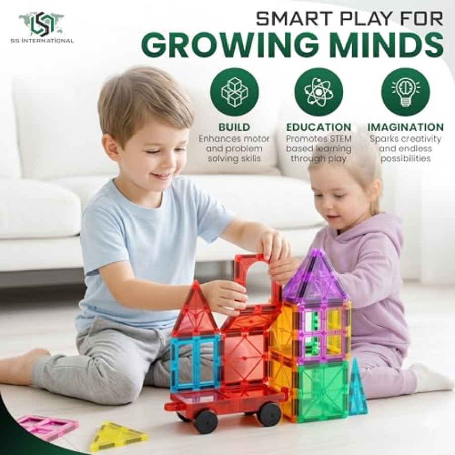 Magnetische Bausteine Set mit  – Magnetic Building Tiles Set 100Pcs Bewertung und Preis