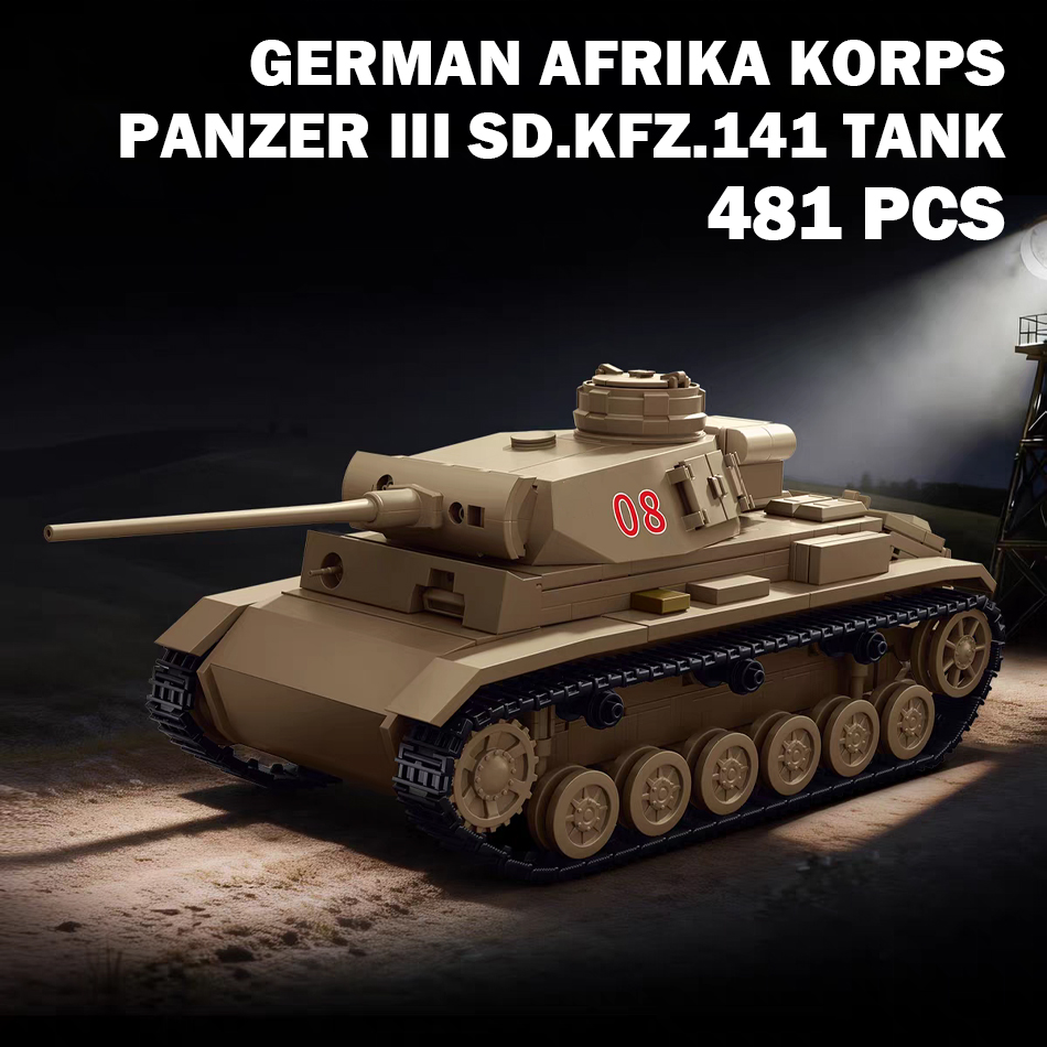 WW2 Afrika Korps Panzer III Sd – Lego Compatible Military Tank Bewertung und Preis