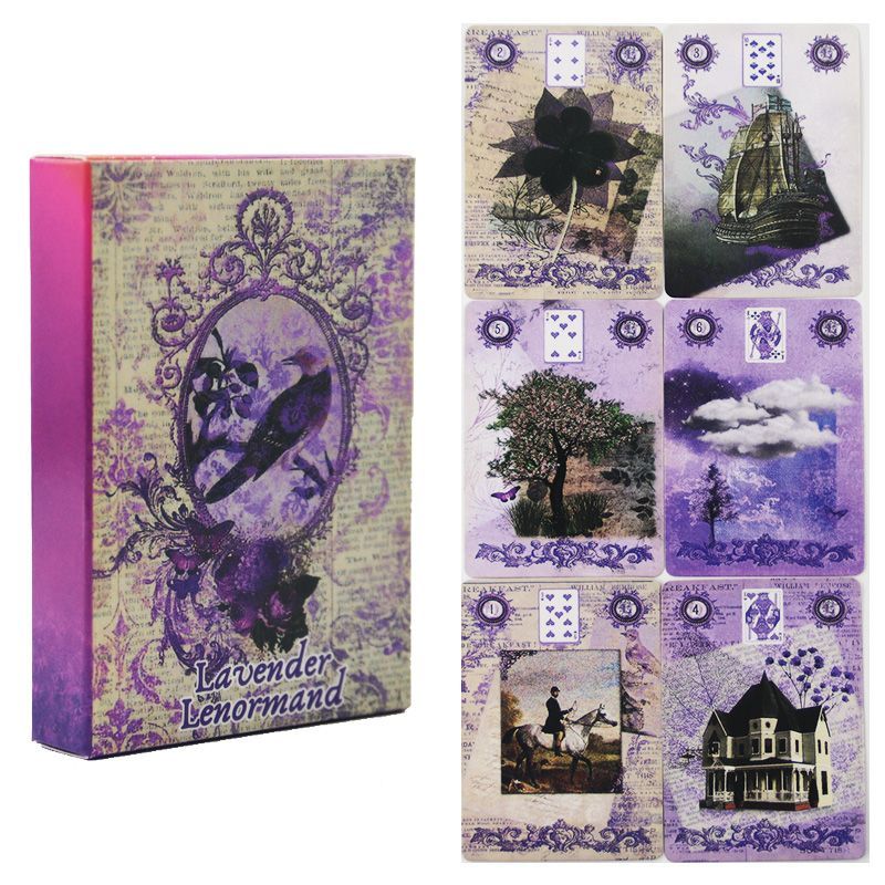 Lavendel-Lenormand-Deck 9*6cm  – Tarot Cards Deck With Guidebook Bewertung und Preis