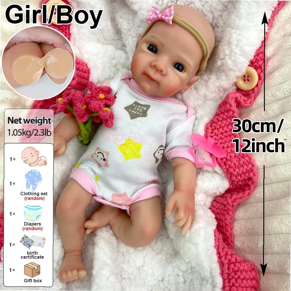 12 Zoll Silikon-Reborn-Babypup – Reborn Baby Doll Silicone Realistic Bewertung und Preis