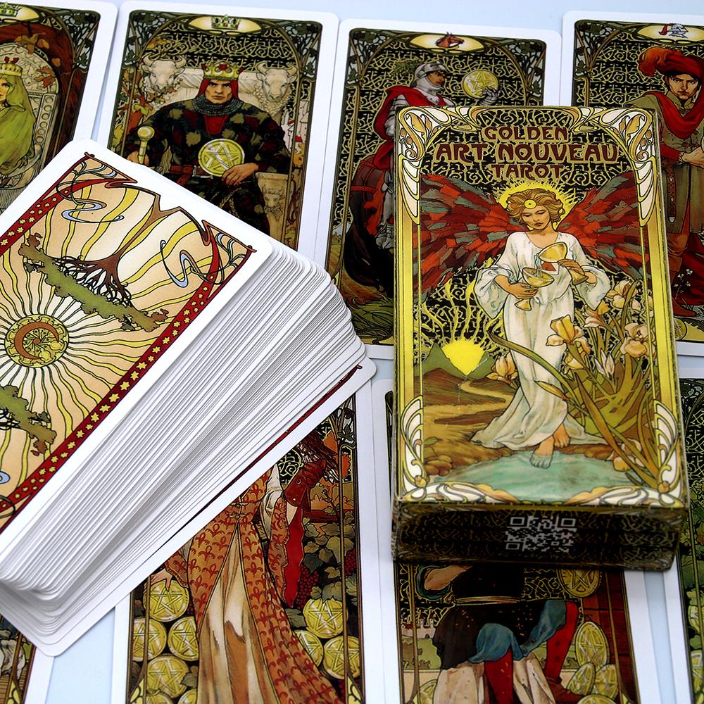 10,3*6cm Golden Art Nouveau Ta – Tarot Cards Deck With Guidebook Bewertung und Preis
