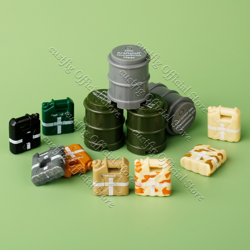 WW2 Militär Öl Trommel Kraftst – Lego Compatible Military Tank Bewertung und Preis