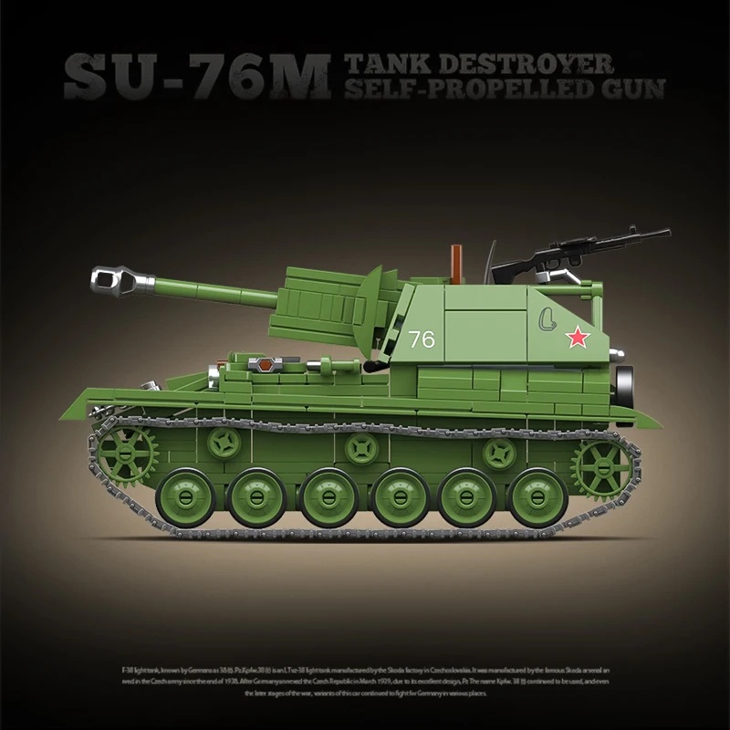 Sowjetischer SU-76M Panzerabwe – Lego Compatible Military Tank Bewertung und Preis